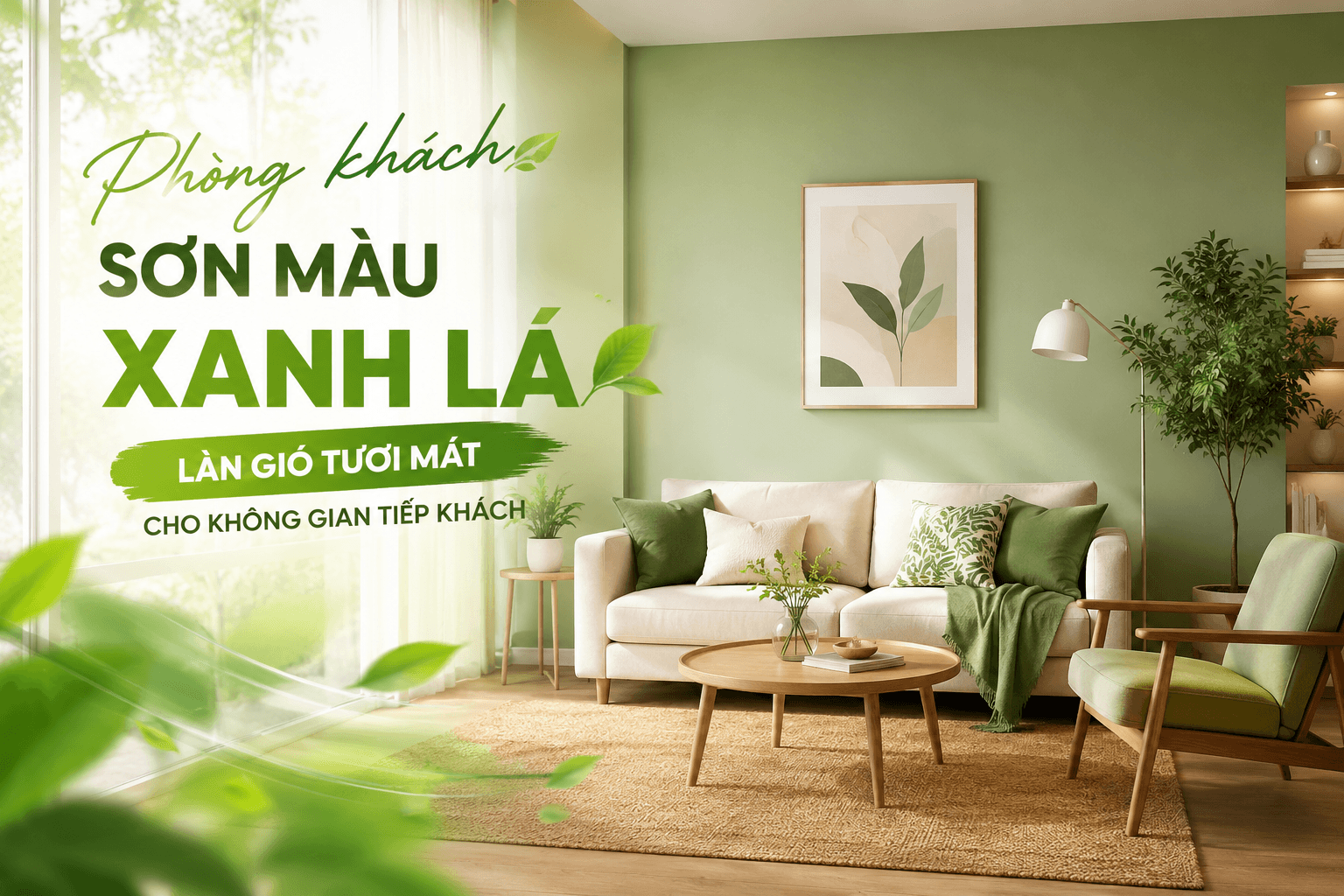 mau-phong-khach-son-mau-xanh-la-lan-gio-tuoi-mat-cho-khong-gian-tiep-khach